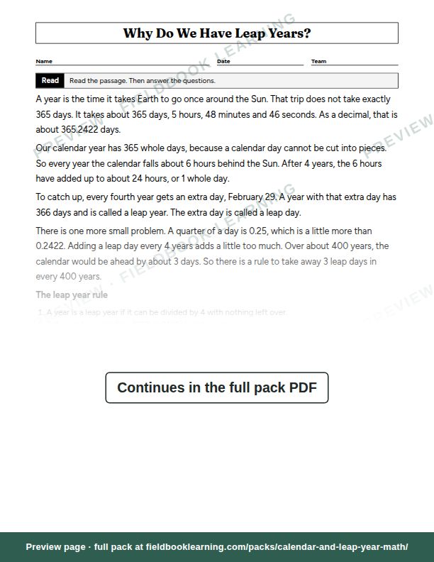 Page: Why Do We Have Leap Years?